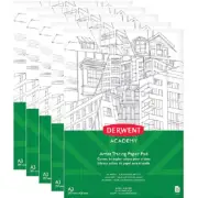 NEW 5x Derwent Academy Tracing Paper Portrait 25 Sheets A3 Pack Artists BULK