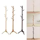 Wooden Coat Rack Multifunctional Coat Hanger Stand for Entryway Hallway Bags