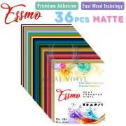 36 Colors 36pcs Heat Transfer Vinyl 12" x 10" Sheets T-Shirt HTV Bundle Cricut