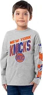 Outerstuff New York Knicks Boys 4-7 Size Parks Wreck Team Logo Long Sleeve T-Shirt