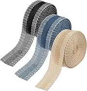 uxcell Iron-on Instant Hem Tape, 6 Yard No Sew Hemming Tape for Pants Washable Hem Adhesive Fabric Strips 1 Inch Fit for Clothes Curtain Pant Mouth - (3 Pack, Black/White/Blue)