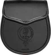 Adair Leather Day Sporran Scottish Clan Crest
