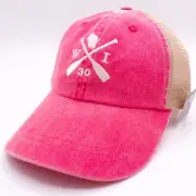 Stonewashed Pink + Tan Wisconsin Paddles '30 Mesh Trucker's Hat