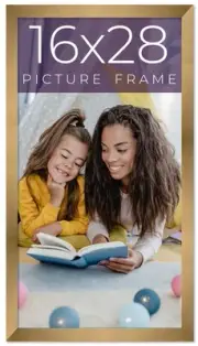 16x28 Frame Gold Bronze Solid Wood Picture Frame Width 0.75 Inches | Interior Fr
