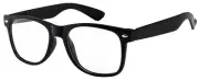BLACK SHINY GLASSES CLEAR LENS CLASSIC VINTAGE RETRO SUNGLASSES SHADES UVB UVA