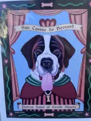 Retro Pets Dog • Krista Brooks • Patron Saint Of St Bernard • 8x10 Print