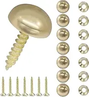 Zorfeter 8 Pcs Decorative Pure Brass Screws, Self-Tapping Screw Decorative Covers, Mirror Screws Fasteners for Cabinet Doors/Window Fixing