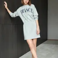 在飛比找momo購物網優惠-【H2O】法國印字電繡空氣棉短洋裝 #2654010