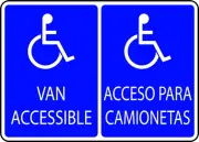 VAN ACCESSIBLE ACCESO PARA CAMIONETAS| Laminated Vinyl Decal Sticker Label