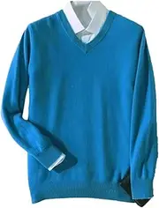 [Generic] Men's Sweater V-Neck Pullovers Loose Knitted Shirt Korean Top