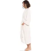 Pure Bliss Unisex BambooTerry Robe Full Length Heavy Weight White Size XL NWT