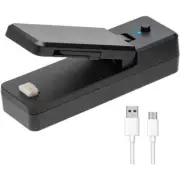 Portable Mini Heat Sealing Machine USB Rechargeable Sealer Plastic Bag - Black