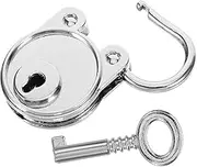 Zinc Alloy Padlock Small Knob Padlock with Lock Small Bear Pad Locks for Travel Pad Shaped Like Silver Zinc Alloy