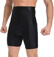 [Generic] Men's Butt Lifter Body Shaper Shorts High Waist Tummy Control Underwear - Thigh Slimming Compression Underpants
