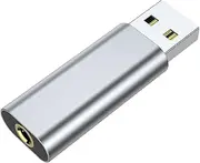 External Sound Card | 3.5mm Aux To USB Plug and Play | Portable USB Audio Interface, Headphones, Laptop, Death