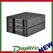 SilverStone FS303B 3-Bay Dual 5.25" Cage for 3.5" SAS/SATA HDDs SST-FS303B-12G
