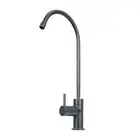 Matte Black Drinking Water Filter Faucet Tap Modern Goose Neck Design (9-2BL)