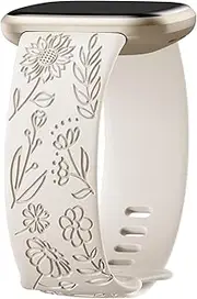 Getino Compatible with Fitbit Sense 2/Sense Bands/Versa 4/Versa 3 Bands Women Men, Soft Silicone Sport Strap Accessories for Fitbit Sense/Sense 2/ Versa 4/ Versa 3 Smartwatch, Large Small