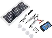 Solar Panel Kit,Multifunctional Output Panel Solar para Casa 5000w,12v 24V Controller 12v Solar Battery Charger,for Outdoor Camping Vehicles
