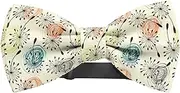 [KAWAMOUSE] Adjustable Pre-tied bow tie for toddler Boys (Flying Dandelion Seeds Pattern) Elegant Cute Bowties for Dogs Cats Pets