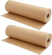 SEWACC 2 Rolls Birthday Wrapping Paper Light Brown Birthday Wrapping Paper Packing Paper Kraft Paper Wrapping Paper