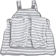CAT Carrier Apron Soft Skin Friendly Breathable Fleece PET Sling Chest Apron Front Pouch White Gray Stripe