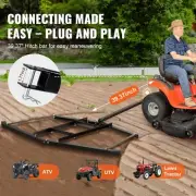Driveway Drag Harrow 76.57 Inch Width Steel Grader Adjustable Bars for ATVs