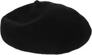 [OATIPHO] French Vintage Beret Hat Merino Wool Warm Cap Stylish Beanie for Fashion Black