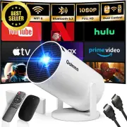 Mini Projector 1080P FHD 4K WiFi Bluetooth HDMI Auto Keystone PS5 TV Laptop