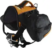 Kurgo Dog Saddlebag Backpack, Back Pack Dog Harness, Hiking Pack for Dogs, Packs for Pets to Wear, Camping & Travel Vest Harness, Reflective, Lightweight, Baxter Pack for Medium & Large Pets