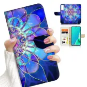 ( For Vivo Y01 ) Wallet Flip Case Cover AJ23982 Abstract Flower