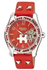 Rebel Women's RB111-4051 Gravesend Crystal Puzzel Piece Dial Red Leather Watch