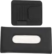 VINTORKY 1Set Car Napkin Holder Leather Tissue Case for Car Visor Hanging Tissue Holder for Easy Access Multi Installation for Sun Visor Seat Back Sunroof Moisture Absorbing Design