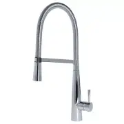 Contemporary 21" Spring Pull-Down Spray Kitchen Sink Faucet Chrome Finish