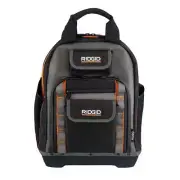RIDGID Tool Backpack 15 in. With 55 Pocket Nylon W/Handles+Shoulder Strap Black