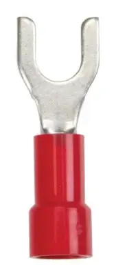 Jandorf 60987 Red Copper Vinyl Insulation #8 Stud Spade Terminal 22 to 18 AWG