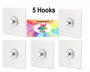 Clear Stick Wall Adhesive Hooks Strong Stick Wall Hook Kitchen Hanger up to 5kg