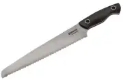 Boker Tree Brand Saga Kitchen Bread Knife Black G-10 Full Tang Stonewash 130281