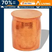 Hammered Aluminium Stool Side Table Brass Copper Colour Home Decor Furnitu 42325