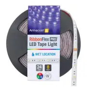 RibbonFlex Outdoor IP67 RGB+W Strip Light Tape 30+30 LED/m 16 ft (5m), Multic...