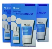 Murad Clarifying Cleanser+Deep Relief Acne Treatment Travel Size *NIB [ 3 Pack]