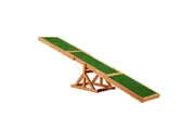 Petscene Pet Seesaw Dog Obedience Training Puppy Sports Agility Outdoor Play Exercise Equipment Teeter Totter Wooden Artificial Grass