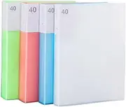 A4 Colored File Folders ，Clear Plastic Display File Folders with Plastic Sleeves for School, Presentations, Filing, Insurance Financial Document and Interviews-Pack of 4