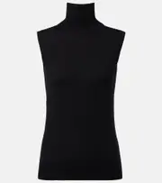 [Sportmax] Sportmax Vertigo knitted virgin wool top UK 10 black