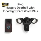 Battery Doorbell with Floodlight Cam Wired plus (Black)