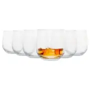6x LAV 415ml Gaia Whisky Glasses Clear Tumbler Glassware Gift Set