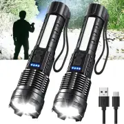 Rechargeable LED Flashlights, 990,000 Lumens Super Bright Handheld Flashlight, 7