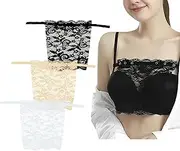 [HZHSGLY] 3 Pcs Modesty Panels for Low Cut Tops, Lace Camisole Tops for Women, Cleavage Cover Up for Dresses