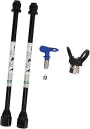2 PCS Spray Extension Rod, G7/8 14 Stainless Steel Sprayer Tip Extension Pole Replacement, Extension Pole for Home (Zwart)