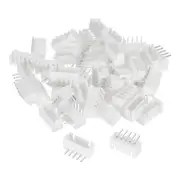 2.54mm Connector 5 Pin Male Adapter Right Angle Pin Header, 50 Pack